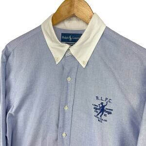 Ralph Lauren RLPC Lawn Tennis Long Sleeve Button Down Mens Large Blue